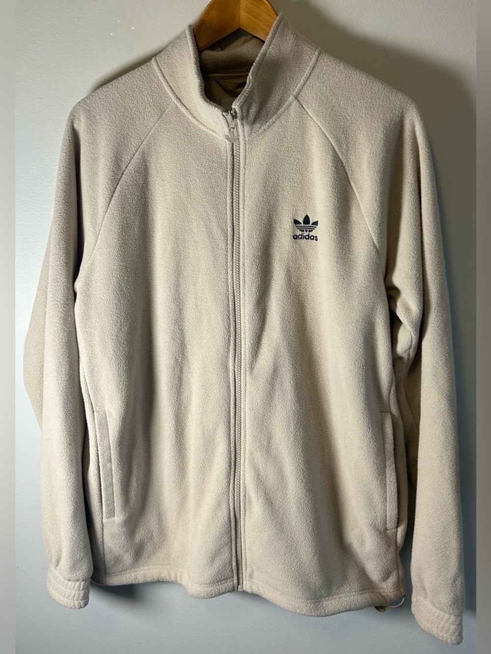 Adidas Originals Adicolor Men’s Trefoil Teddy Fleece Jacket Sweater Zip Up Sz M